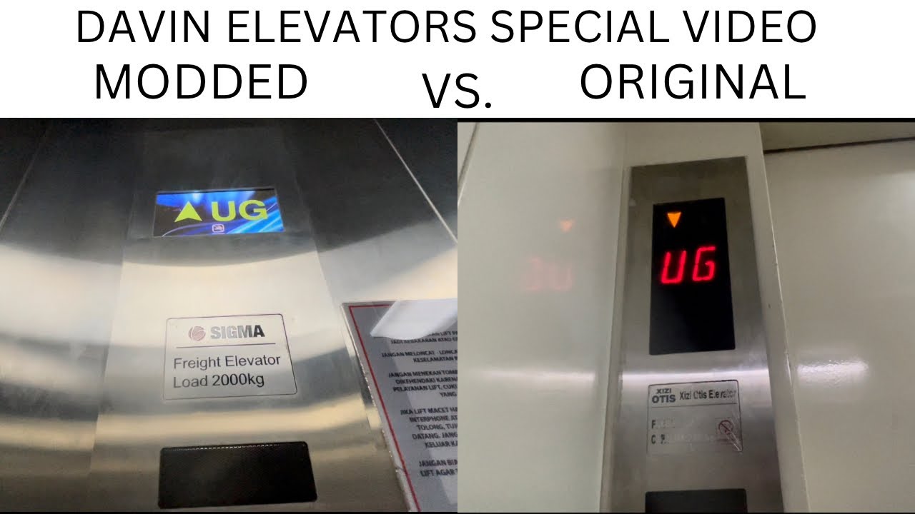 (MODDED VS.ORIGINAL) Sigma/Otis Frassenger & XIZI OTIS Freight Elevators at LTC Glodok. (READ DESC)