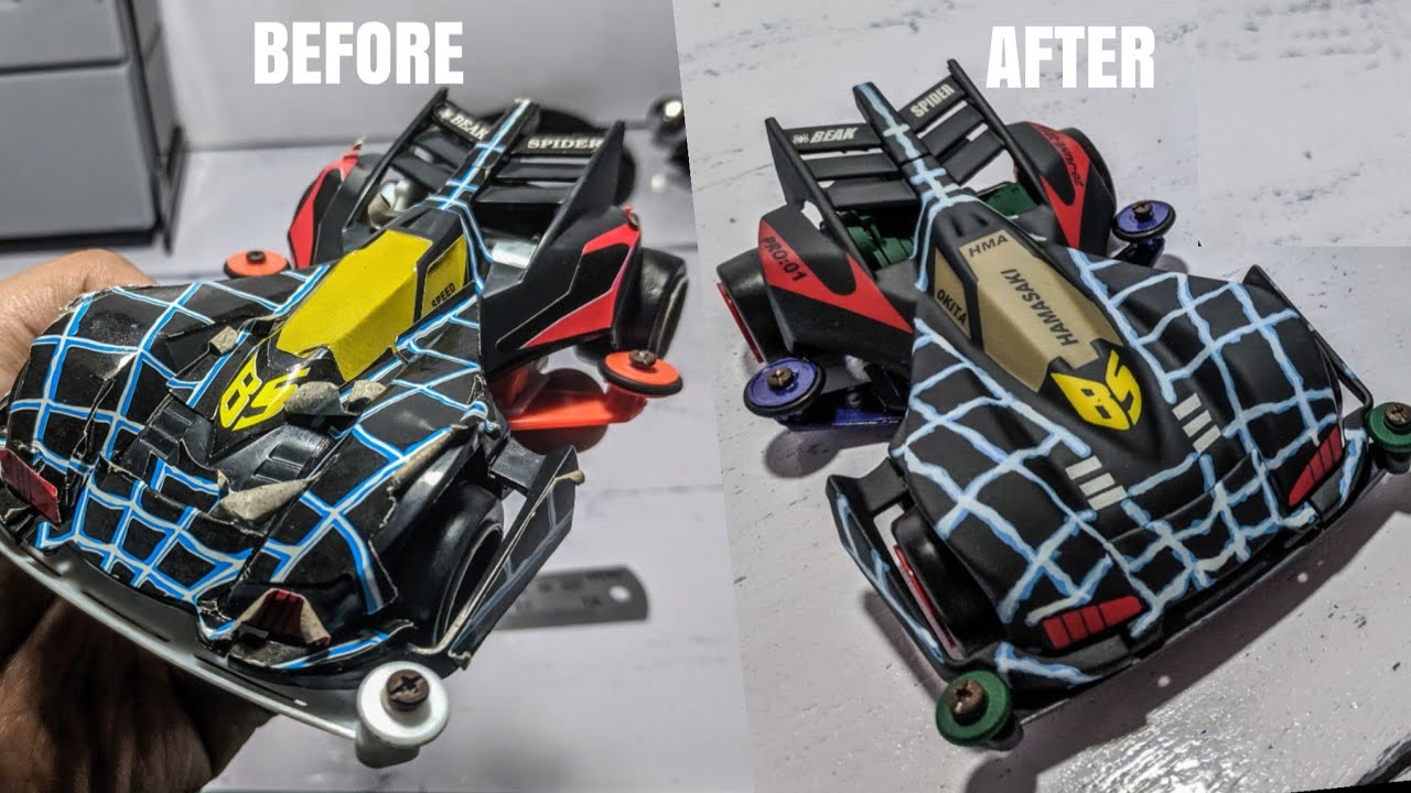BEAK SPIDER Tamiya Mini 4WD Full RePaint Airbrush Detailing