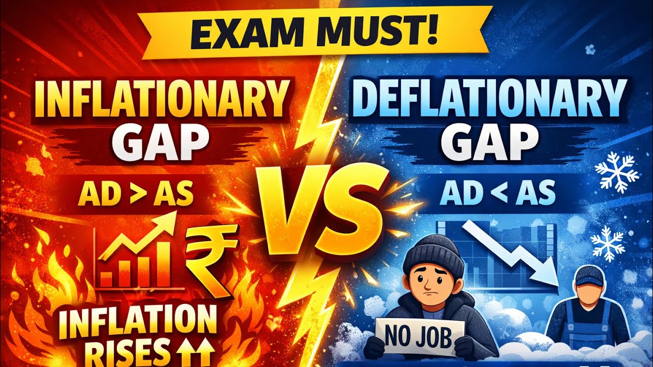 Inflationary Gap vs Deflationary Gap 🔥 Most Important Exam Question!