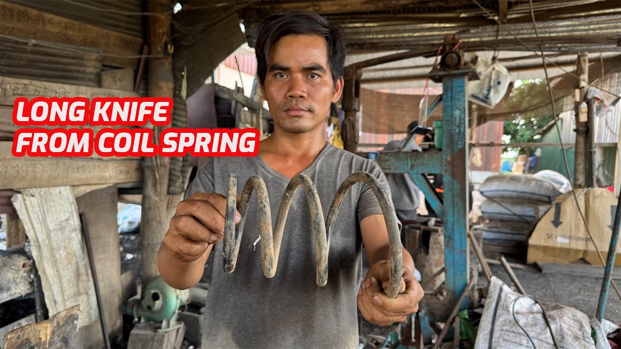HOW TO MAKE KNIFE FROM COIL SPRING STEEL.