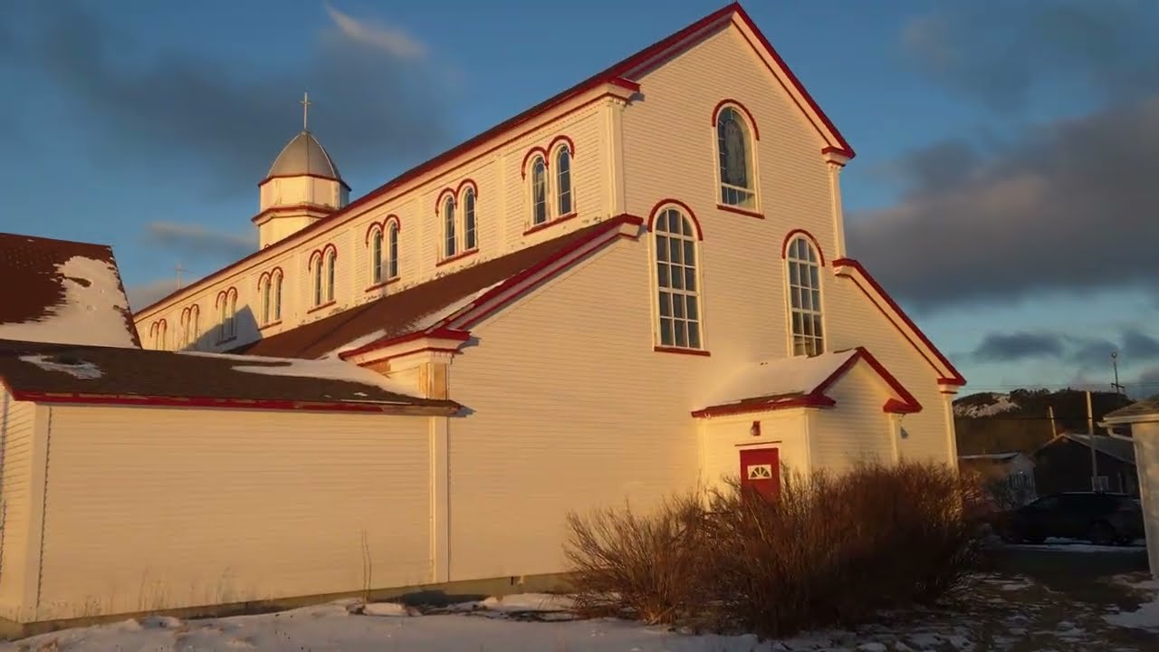 An early morning stroll around Sacred Heart Catholic Church in Placentia, Newfoundland 