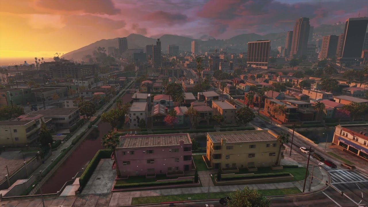 Vespucci Sunset | GTA V (City Sounds | ASMR)