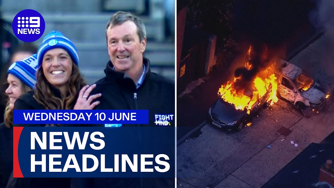 Mourners gather for Daniher state funeral; Violent Belfast anti-immigration riots | 9 News Australia