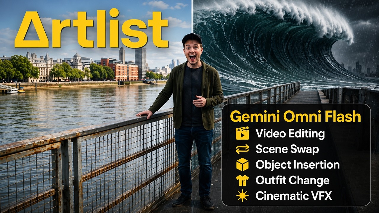 Artlist &ndash; Gemini Omni Flash: Realistic AI Video Editing from Existing Footage