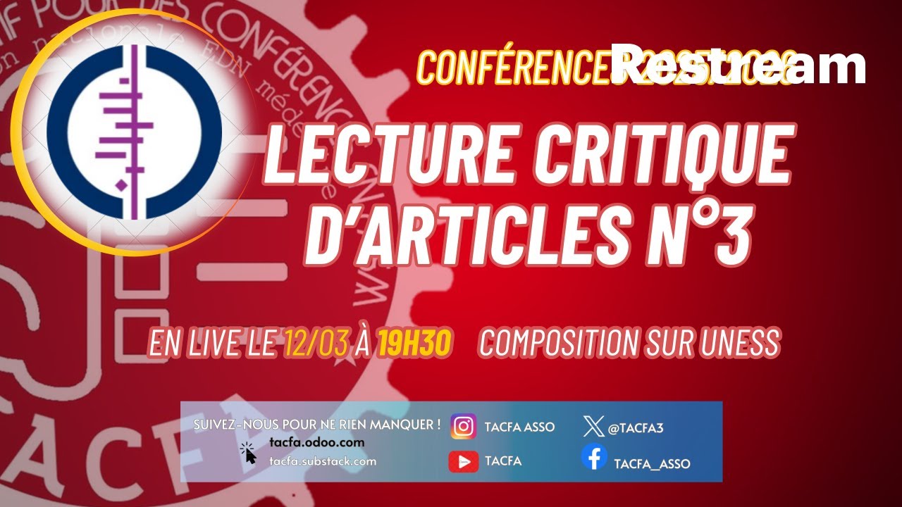 [TACFA EDN médecine 25/26] Conférence 12 : LCA n°3