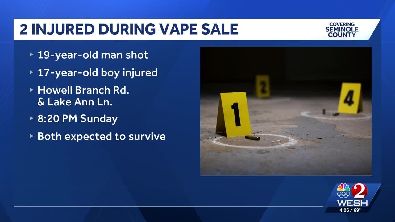 Teen, man shot while selling vape pens in Casselberry, police say