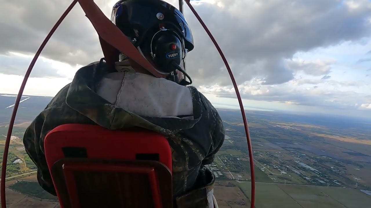 Kolb firestar take off with approach to Lake Okeechobee part 1 