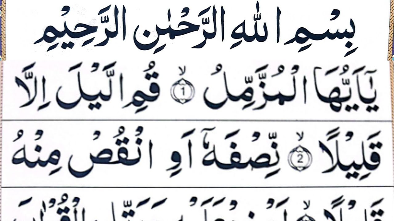 surah muzammil fast | surah muzammil ki tilawat | surah al muzzammil | ya ayyuhal muzammil