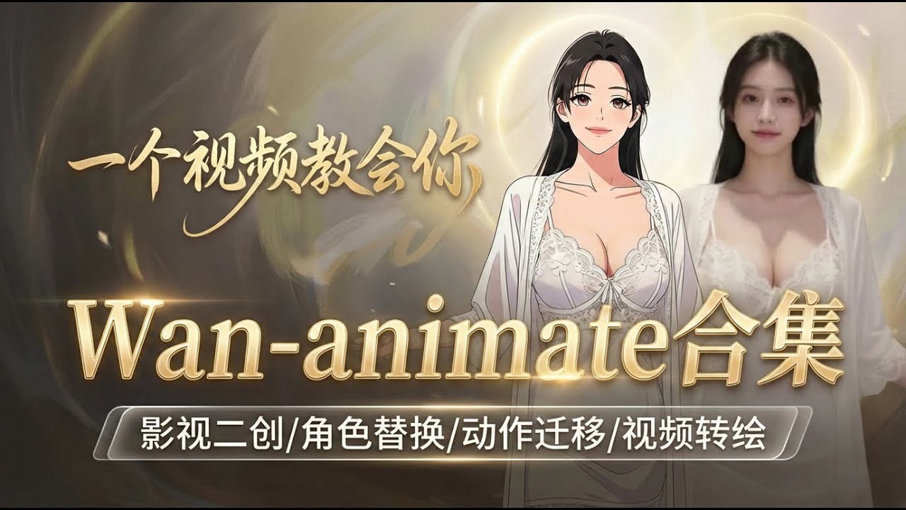 【ComfyUI】手把手教学 | 角色替换，视频转绘，影视二创，动作迁移一个视频教会你，12G显存流畅运行，8G显存也可尝试