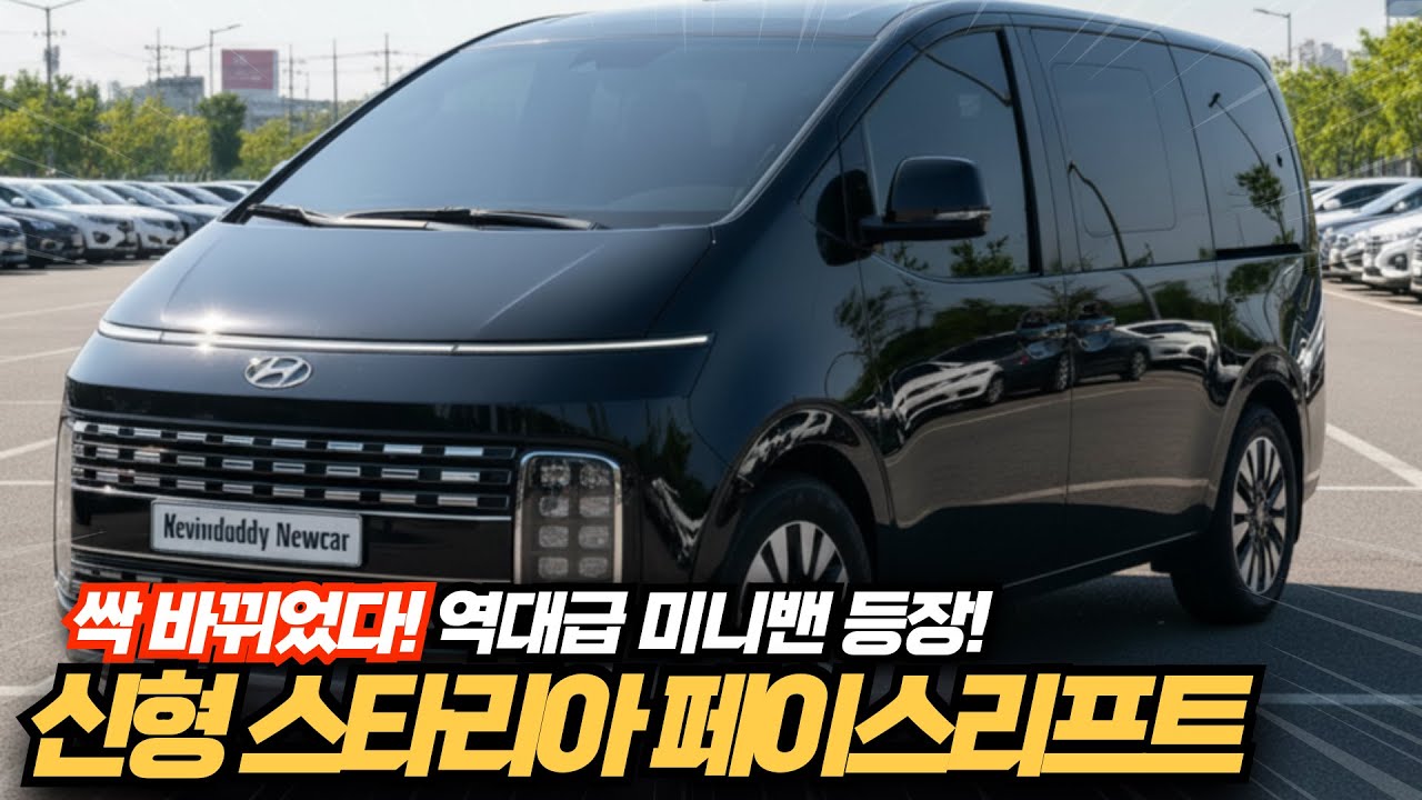 싹 바뀌었다! 신형 스타리아 페이스리프트 출시일부터 예상가격까지 최신정보 완벽정리! 역대급 미니밴 등장