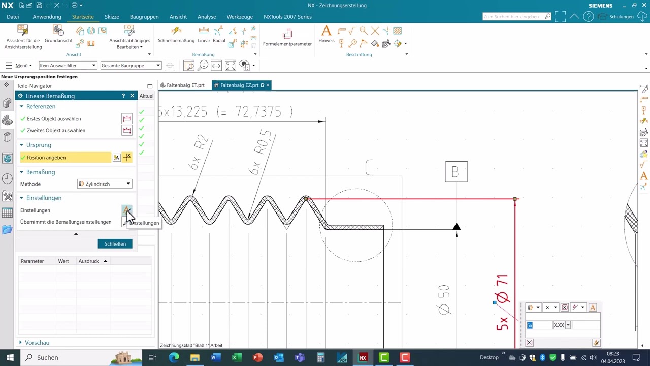 CAD NX GPS Freie Zustandsbedingung
