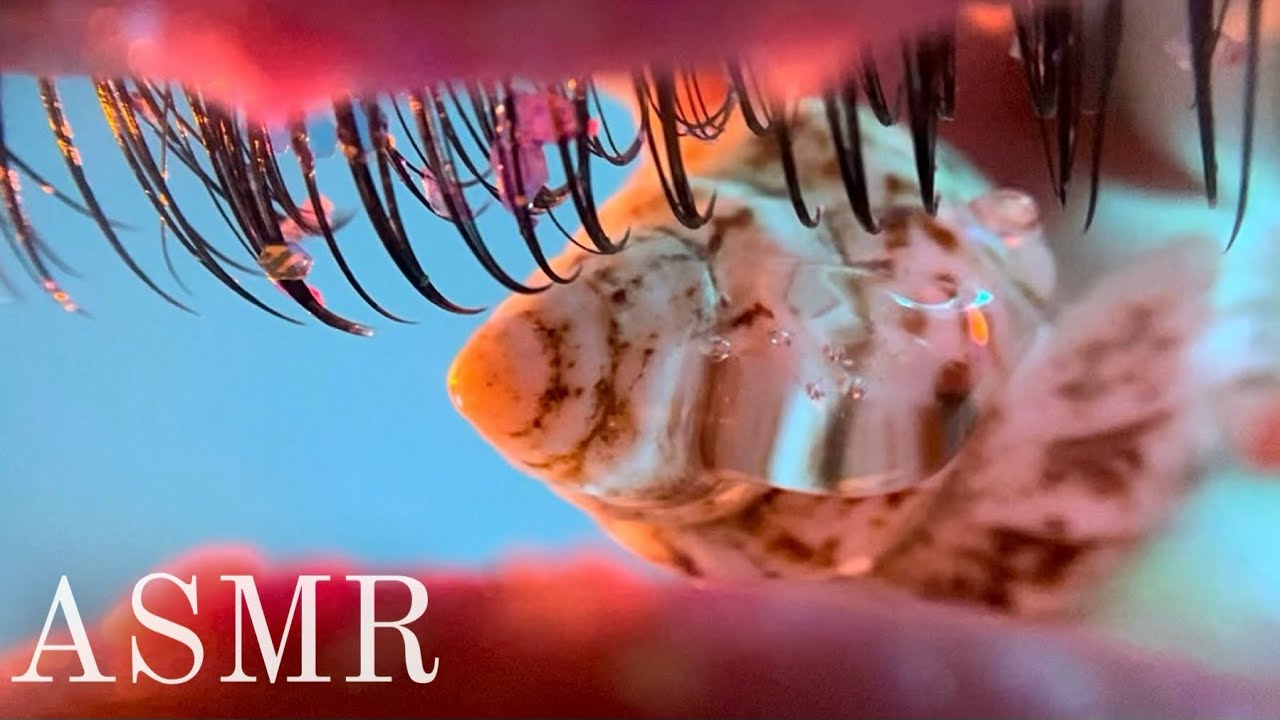 ASMR Eye cleaning underwater 👁️🫧 Sticky mouth sounds 🫠