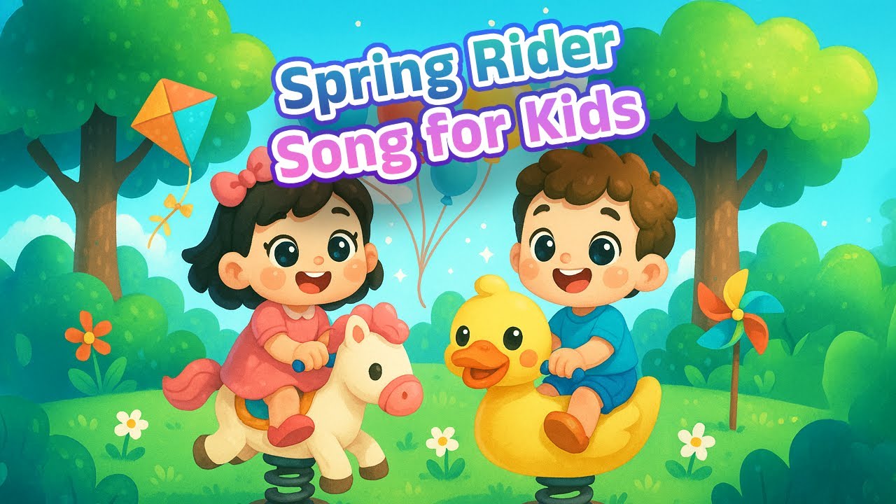 Spring Rider Song for Kids 🚀 | Bouncy Ride Nursery Rhyme | Fun Playground Song for Toddlers