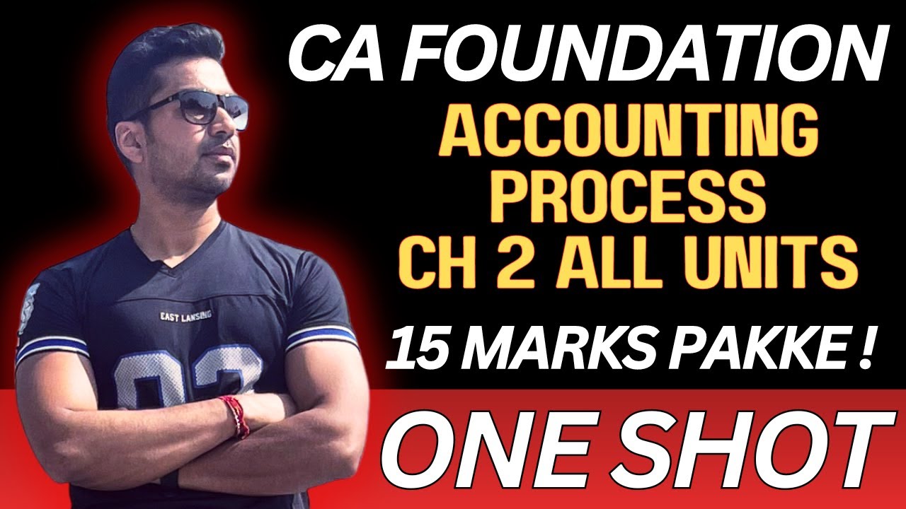Accounts - CH 2 ONE SHOT 🔥 NO Time Waste ! CA Foundation Ultra Pro Revision 🔥 June 2024