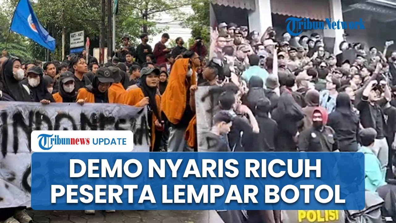 Nyaris Ricuh, Demo Mahasiswa Solo Bawa Spanduk Ganyang Prabowo, Protes soal MBG & Efisiensi Anggaran