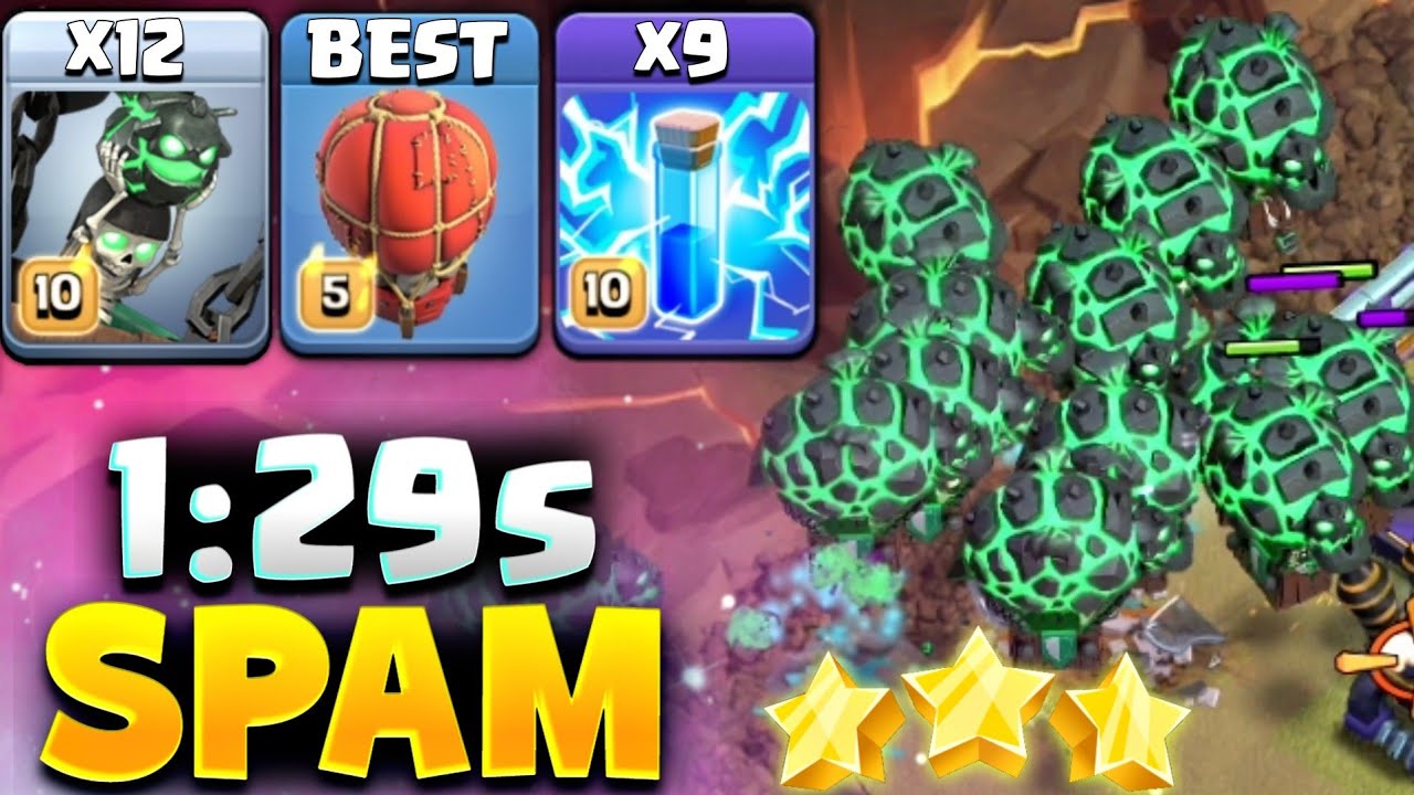 NEW Lavaloon Attack Strategy With 9 Zap Spell!! Best Th15 Attack Strategy in Clash Of Clan