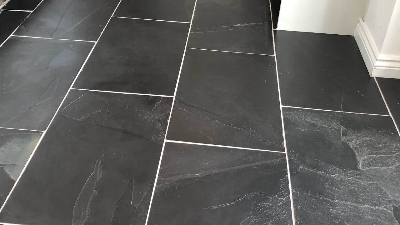 Slate kitchen floor install