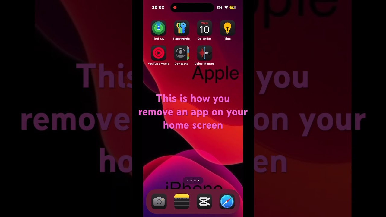 How do you remove an app on home screen or deleted permanently? ￼