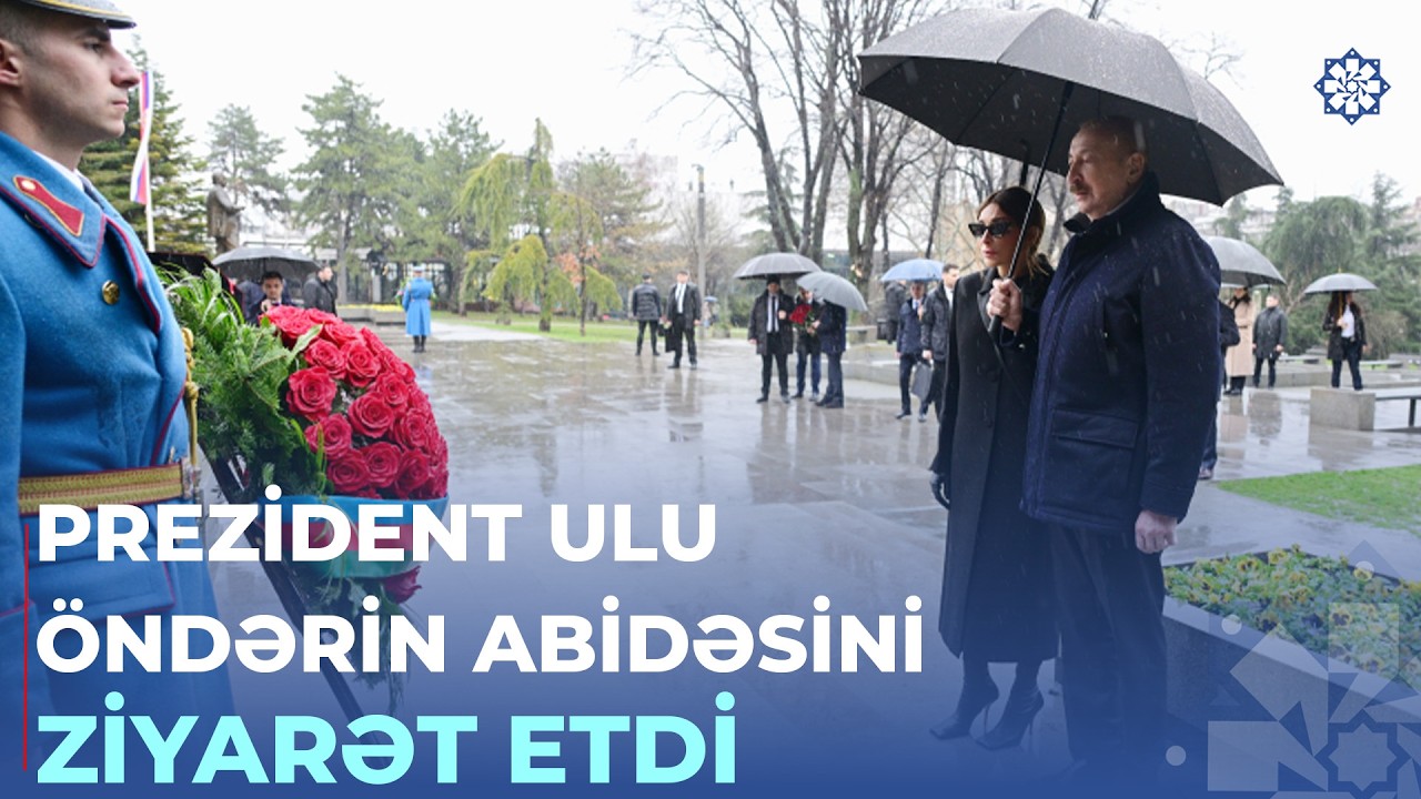 Prezident Belqradda &Uuml;mummilli Lider Heydər Əliyevin və serb yazı&ccedil;ısının abidələrini ziyarət edib
