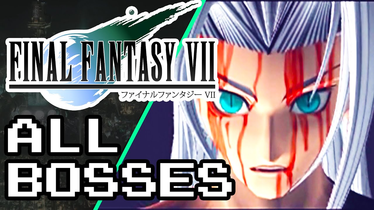 FINAL FANTASY 7 - All Bosses with Cutscenes (4K)