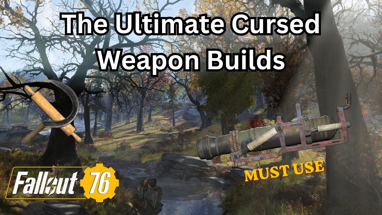 The Ultimate Cursed Weapon Build (Broadsider, Rolling Pin, Sickle) Inside of Fallout 76