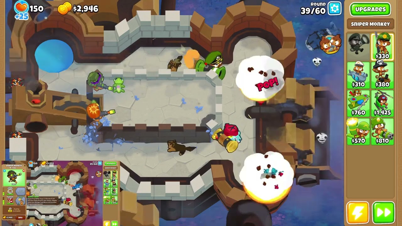 DavisXdein: Bloons TD 6 - Castle Revenge on Medium/Military Only - TwoTowers Each