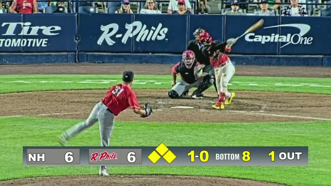 Erick Brito (REA) Double Clears The Bases || Reading Fightin Phils