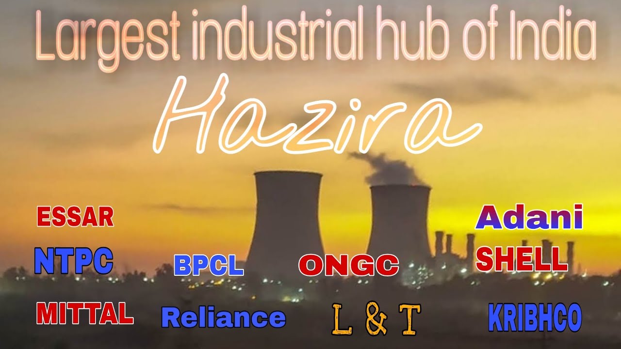 Largest industrial hub of india | Hazira | view of industries from road side