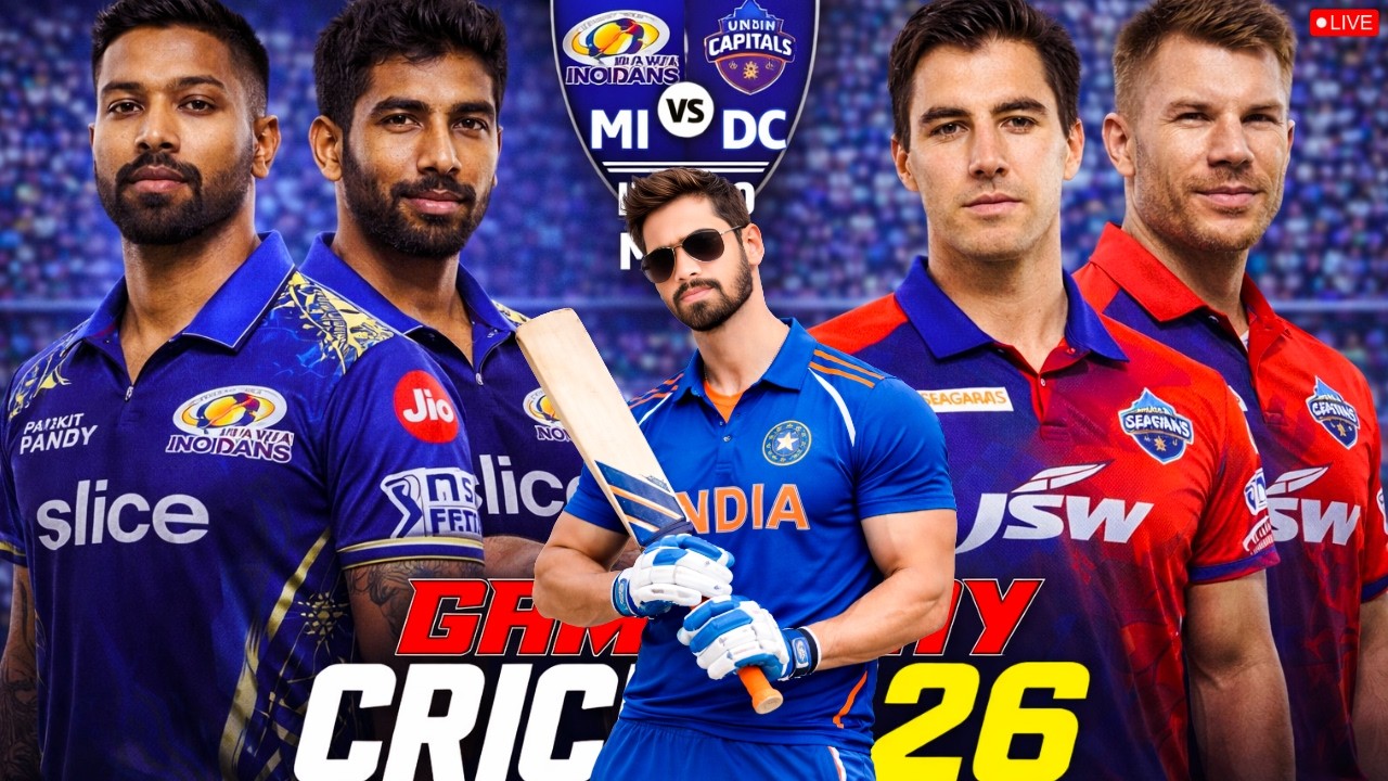 🔴 LIVE NOW! MI vs DC 😱 Last Over Thriller | Cricket 26