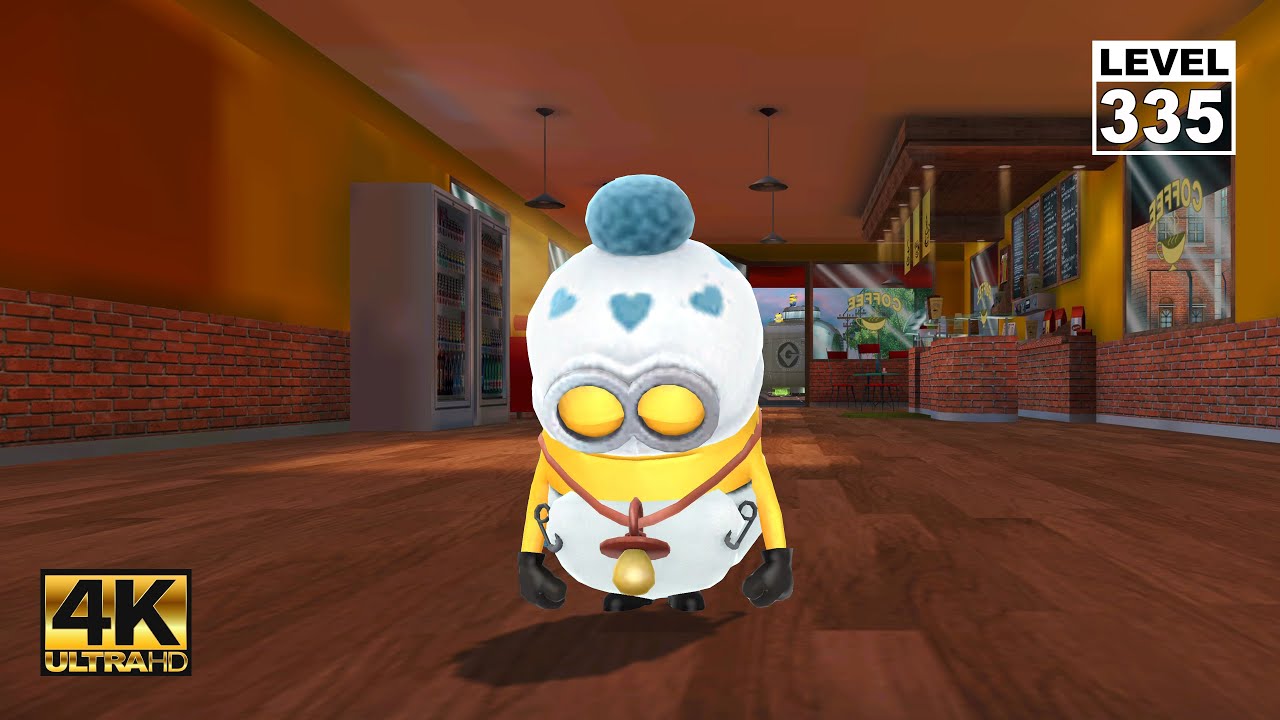 Despicable Me Minion Rush Baby minion collect 4.5k Bananas at Downtown | Lv.335 EPISODE 185 | UHD 4K