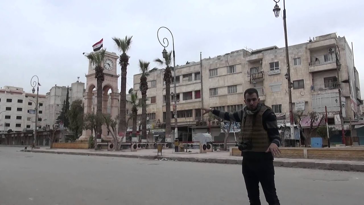 شام من ساحة الساعة في وسط محافظة إدلب الحرة 28 3 2015