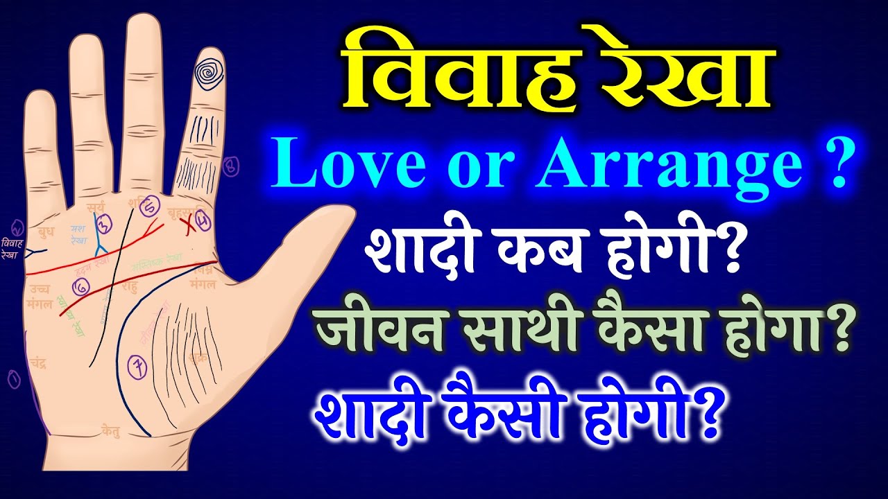 प्रेम विवाह होने के संकेत | Love or Arrange marriage in palmistry |  Hastrekha