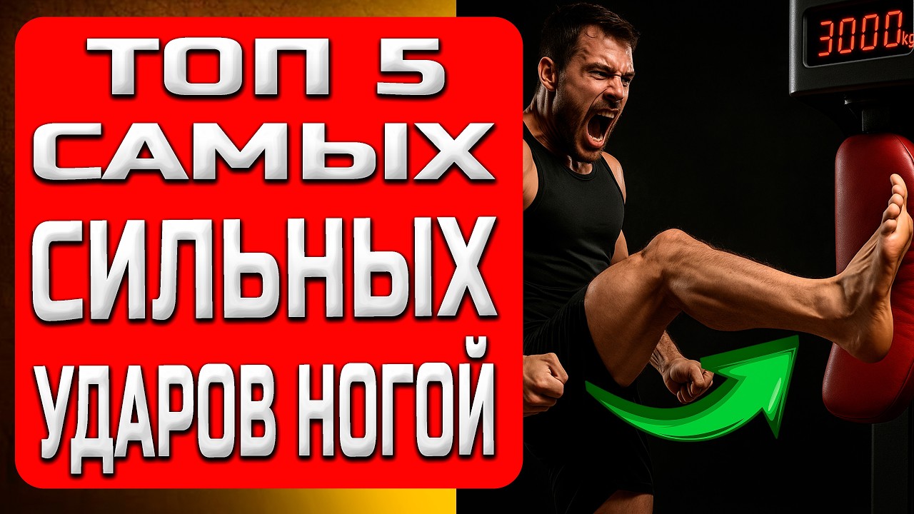 Топ-5 самых мощных ударов ногой! Вы сильно удивитесь!