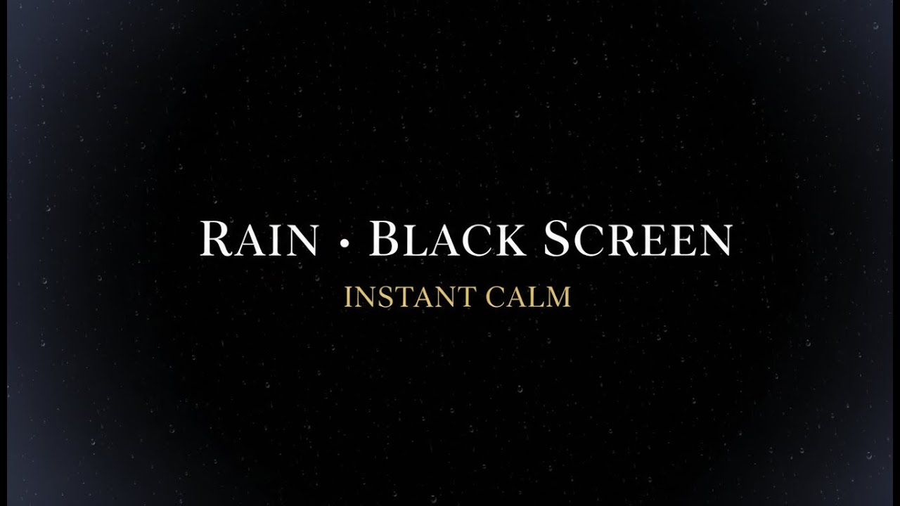 Heavy Rain Sounds for Sleeping | Black Screen for Instant Anxiety Relief (10 Hours)