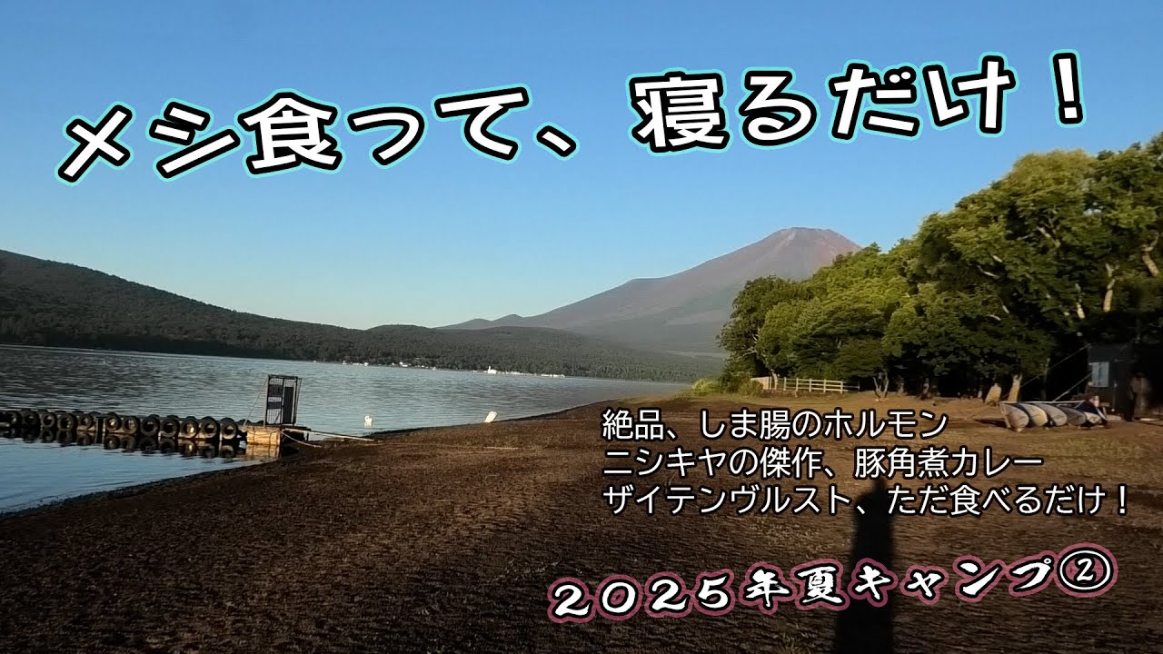 【2025夏キャンプ#2】ただ、飯を食って、寝るだけキャンプ　#みさきキャンプ場　#山中湖
