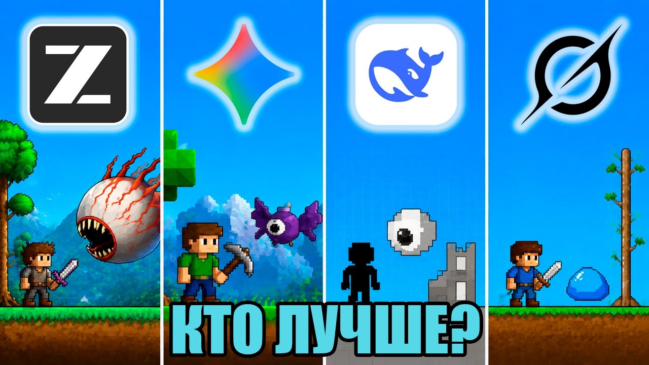 ИИ СОЗДАЮТ TERRARIA | DeepSeek vs Gemini vs Grok vs GLM