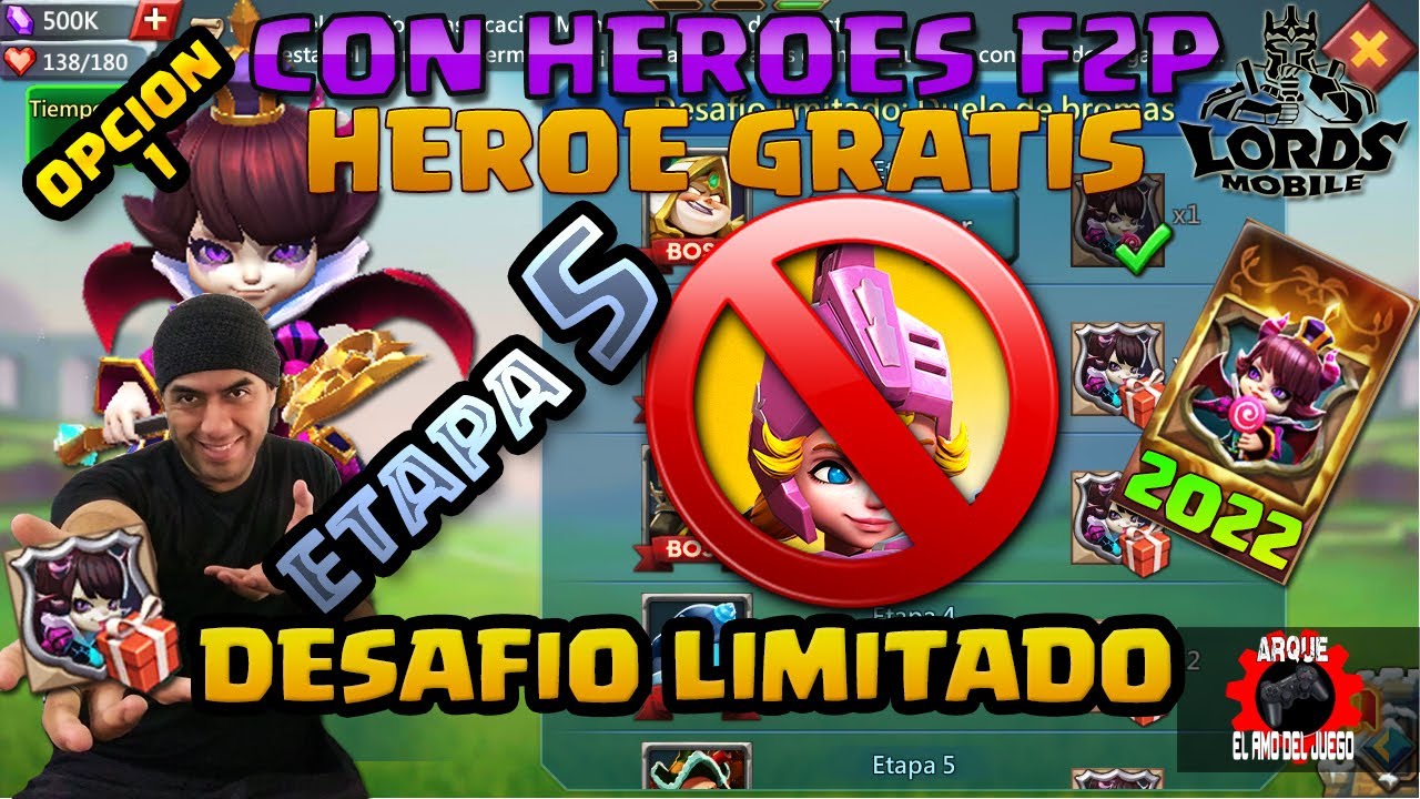 DESAFIO LIMITADO DUELO DE BROMAS ETAPA 5 DIABLILLA BEATRIX SIN CABALLERA ROSA LORDS MOBILE 2022 ✅