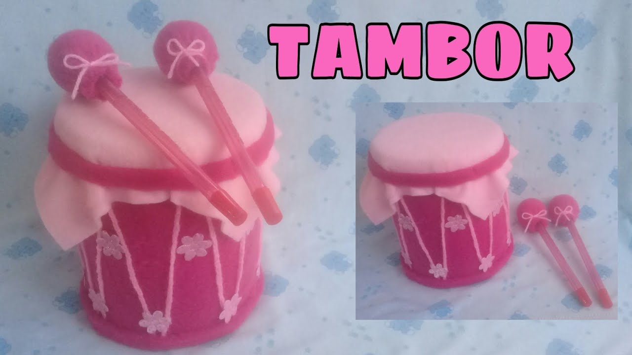 COMO HACER UN TAMBOR DE  MATERIAL RECICLADO/drum recycled