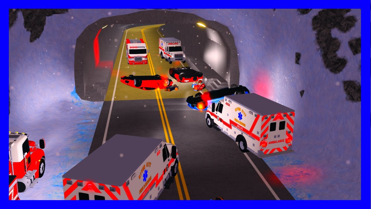 AVALANCHE TRAPS CARS IN THE TUNNEL! *AMBULANCE BRAKES FAIL!* ER:LC Liberty County Roleplay