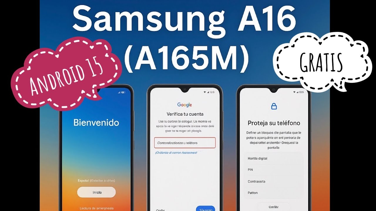 Unlock FRP Samsung A16 | (A165M) | Android 15 | GRATIS | Bit 5 | Google Account A16 Binary 5