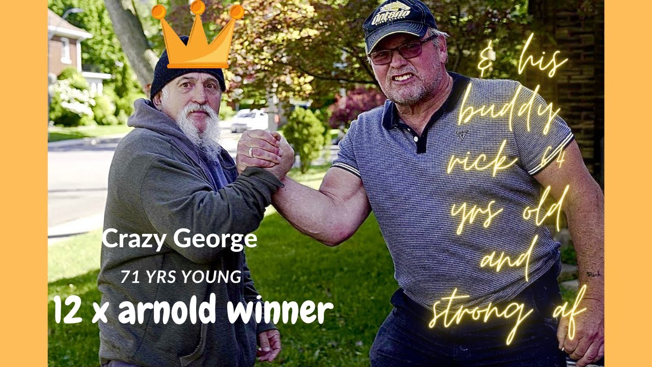 Crazy George and His Buddy Rick Armwrestling; “you’re never too old, armwrestle as long as u live”