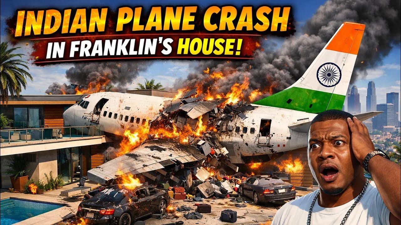 Indian Plane Crash In Franklin House|GTA 5|Chop Shin-chan 