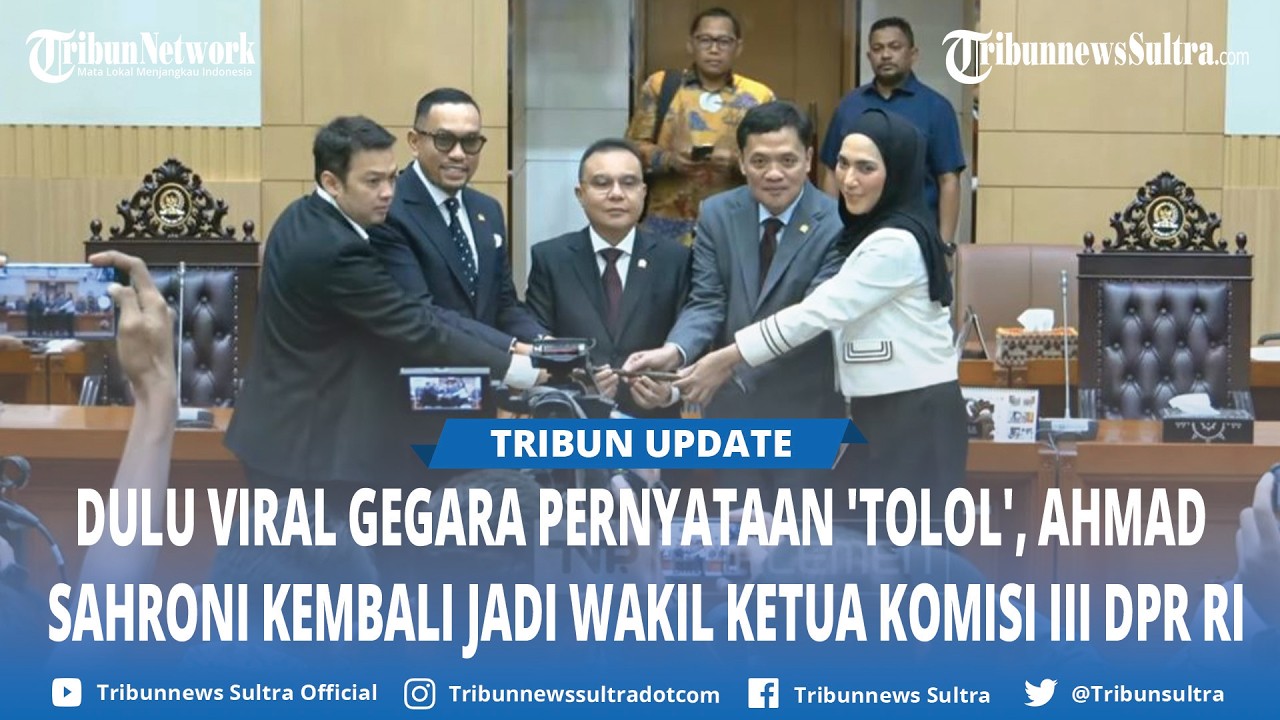 Ahmad Sahroni Comeback! Kembali Duduki Kursi Wakil Ketua Komisi III DPR RI, Dulu Pernah Bikin Ulah