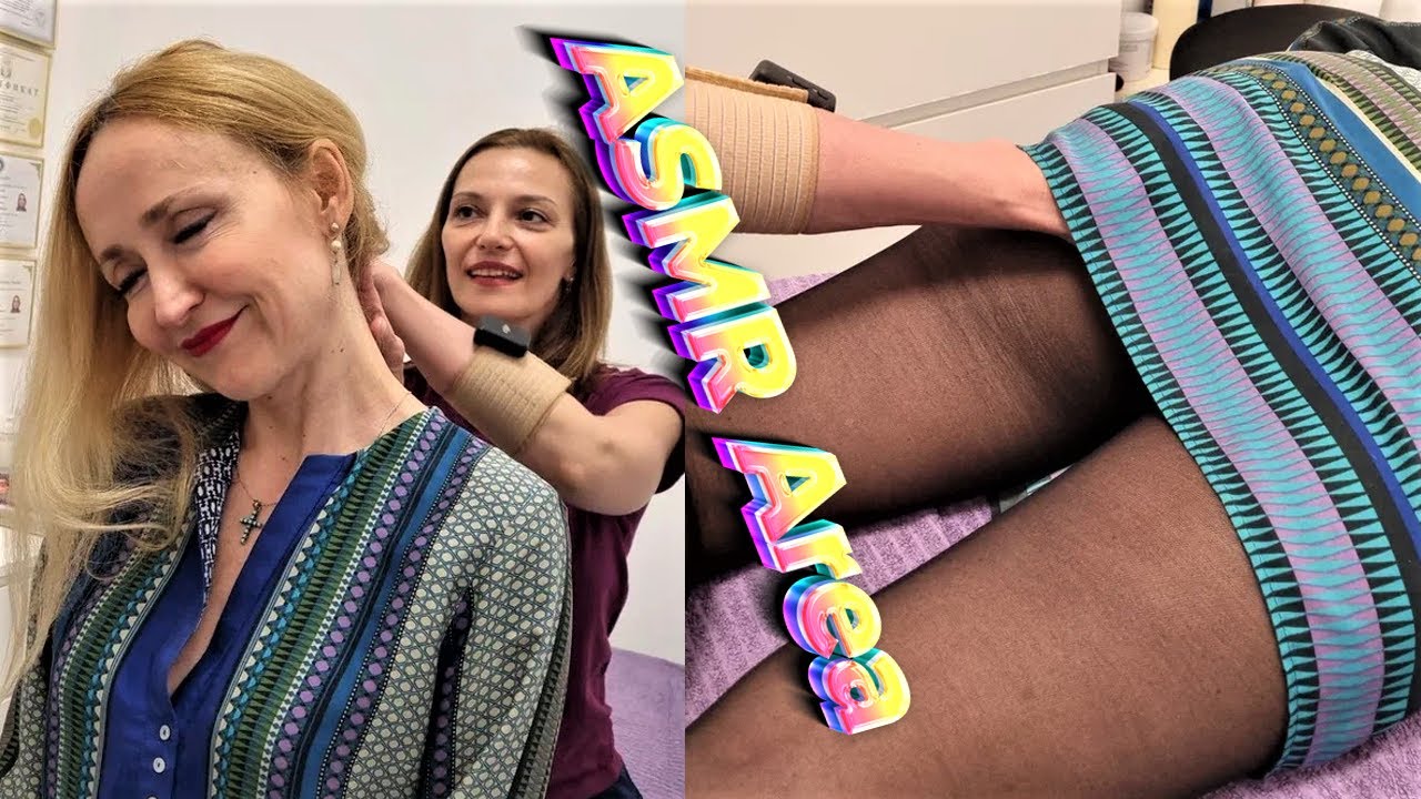 ASMR Massage 💄Head Massage and Massage in Black Nylon Pantyhose  🍧All, You Adore, In One 🍭🍭🍭