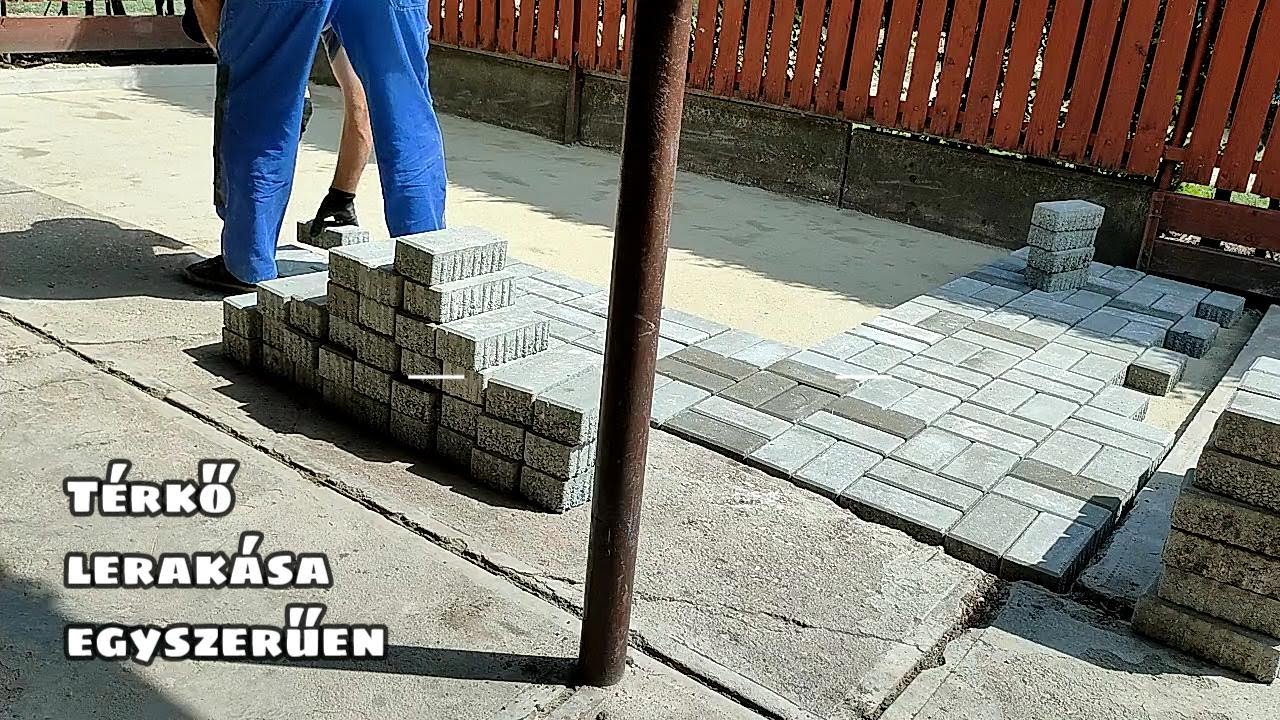Térkő lerakása egyszerűen (installing concrete pavers is easy)