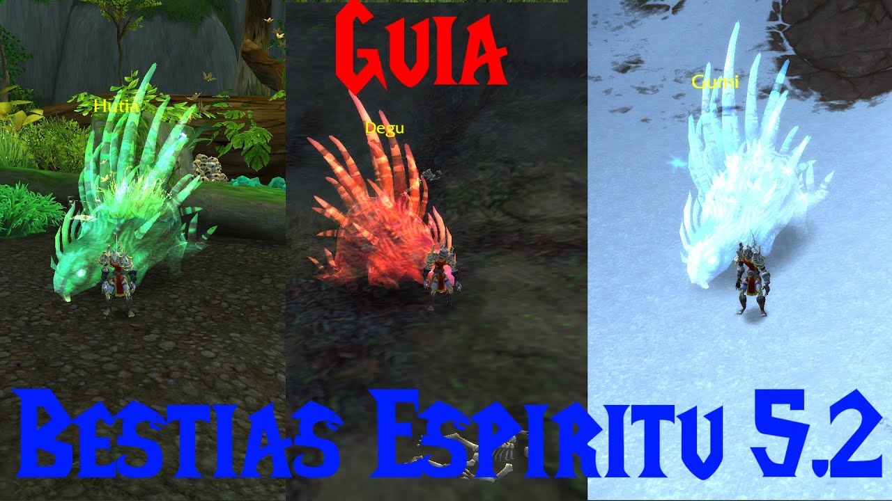 World of warcraft - Mascotas de cazador : Bestias de espíritu Gumi, Hutia y Degu.