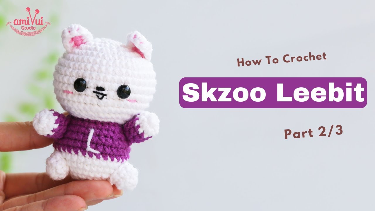 #413 | Amigurumi Skzoo Leebit (2/3) |Crochet Skazoo | Amigurumi Beginner Tutorial | AmivuiStudio