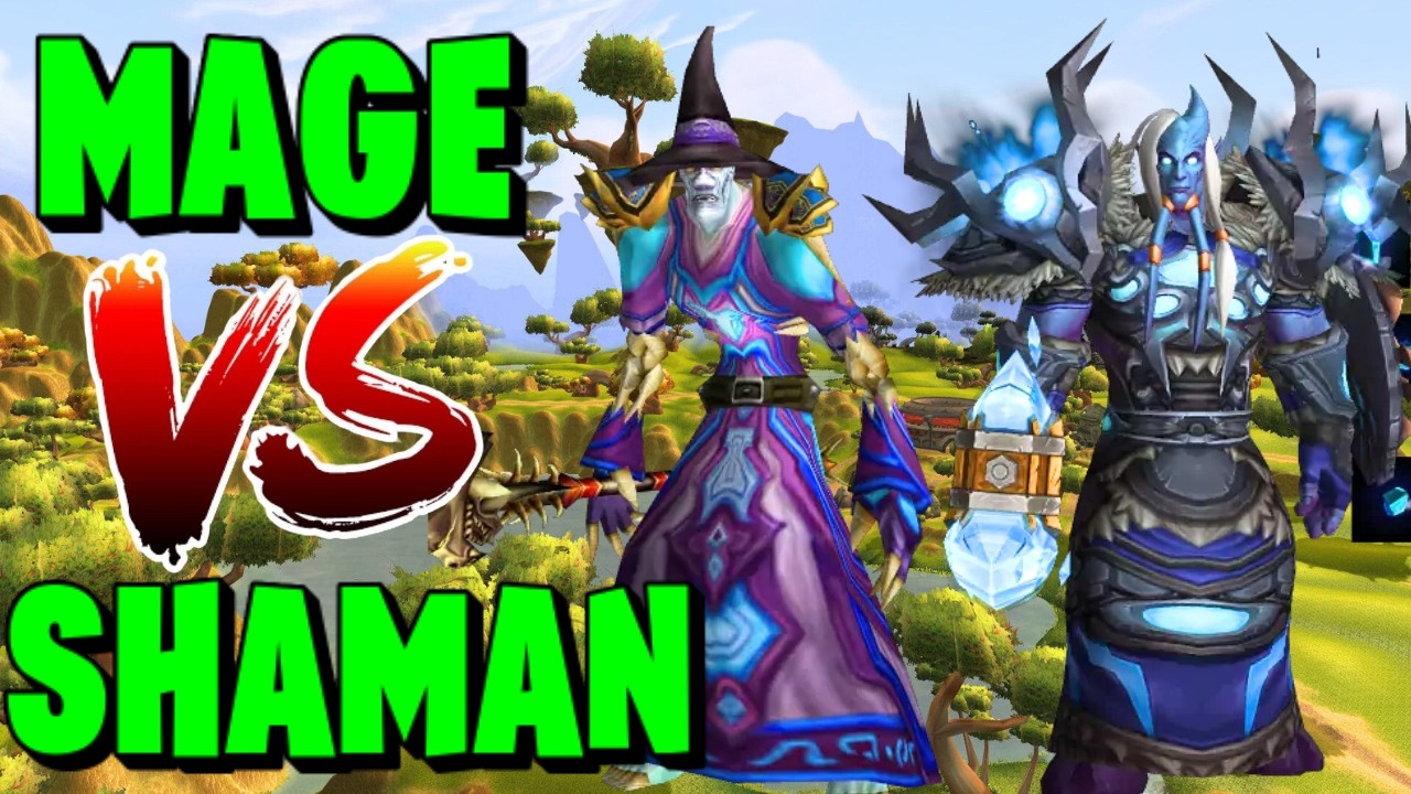 Level 66 Frost Mage VS Level 70 Shaman In PVP - WoW Classic TBC Nightslayer Horde