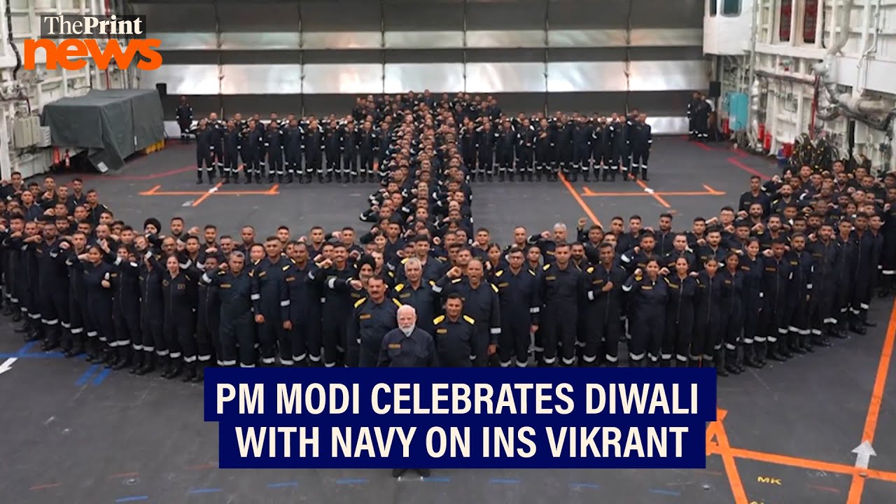 PM Modi celebrates Diwali aboard INS Vikrant with Navy personnel off Goa coast