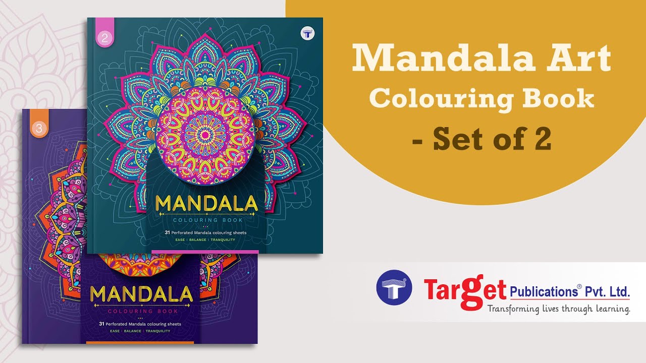 MANDALA COLOURING BOOK &ndash; SET OF 2 COMBO | MANDALA ART | COLOURING BOOK FOR ADULTS